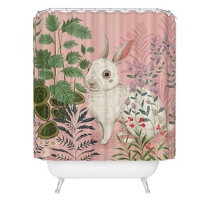 Deny Designs Pimlada Phuapradit Backyard Bunny Shower Curtain - 1 of 2