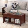 Costway Lift Top Coffee Table w/ Hidden Compartment and Storage Shelves Modern Furniture Brown - 4 of 4