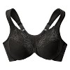 Glamorise Womens WonderWire Front-Closure Posture Lace Underwire Bra 1255 Black 42DD - 4 of 4