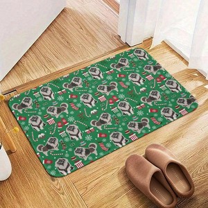 Keeshond Christmas Bathroom Rugs Winter Bath Mat Absorbent Non Slip Bathroom Mat Christmas Soft Floor Carpet 16x20 Inches - 1 of 1