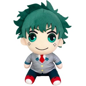 GREAT EASTERN ENTERTAINMENT CO MY HERO ACADEMIA S2- DEKU SEIFUKU SITTING PLUSH 7"H - 1 of 2