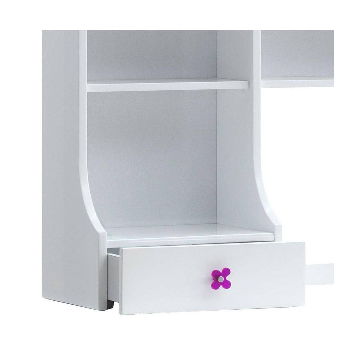 Meyer Hutch White - Acme Furniture: Office Hutch Tops with Fixed Shelf & Storage Drawer - thumbnail 4