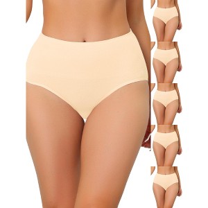 INSPIRE CHIC Women's High Waist Shaping Tummy Control Breathable Briefs 6 Packs - 1 of 4