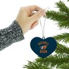 Bucknell Bison Heart Love Wood Christmas Tree Holiday Ornament - 3 of 3