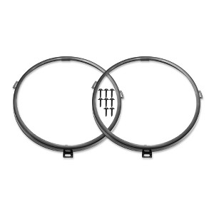 Unique Bargains Round Headlight Mounting Bracket Ring for Jeep Wrangler JK 07-17 Black 7" 1 Pair - 1 of 4