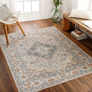 Mark & Day Ellinwood Washable Woven Indoor Area Rugs Burnt Orange - 1 of 4