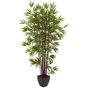 Artificial Bamboo Tree in Pot Black - Nearly Natural - 1 of 1