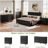 Black Fluted 5 Drawers Dresser,Wood Chest of Drawers,Modern Storage Dresser Organizer with Metal Legs and Anti-Tipping Device for Bedroom Living Room - 4 of 4