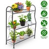 NewHome "3-Tier Plant Stand Shelf Flower Pot Holder Display Rack, 88LBS Capacity Utility Storage Organizer"Grey - 4 of 4