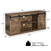 58" Farmhouse TV Stand and Entertainment Center for Televisions up to 65 Inchs,with Sliding Barn Doors and Storage Cabinets - 3 of 4