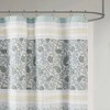 Madison Park Stella Cotton Shower Curtain Blue: Madison Park Paisley : Microfiber, Machine Washable, Non-Slip Backing - 2 of 4