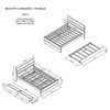 Modern Full Size Bed Frame With Twin Size Trundle And 2 Drawers, No Box Spring Needed, Platform Bed Frame For Bedroom, White - 3 of 4