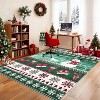 Christmas Runner Rug – Washable, Non-Slip, Santa & Reindeer Print, Low Pile, Foldable Carpet for Hallway, Kitchen, Bedside - 3 of 4
