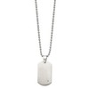 Chisel Titanium Brushed with .02 carat Diamond Accent Dog Tag 22" Necklace - 3 of 4