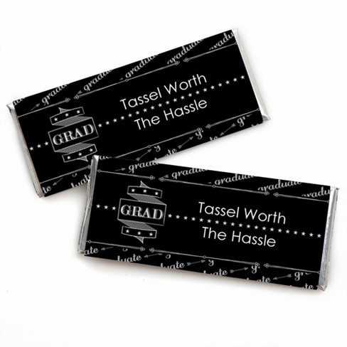 Big Dot Of Happiness Graduation Cheers - Candy Bar Wrappers Graduation Party  Favors - Set Of 24 : Target