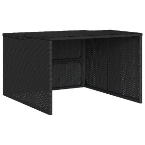 vidaXL Robot Mower Garage Black 33.9"x35.4"x20.5"/22.4" Poly Rattan - 1 of 1