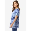 Woman Within Women's Plus Size Waffle Thermal Satin Trim Tee - 4 of 4