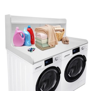 Washer Dryer Countertop with Edge Rails, Waterproof Laundry Machine Topper, Sturdy Laundry Counter for Sorting and Folding - 1 of 4