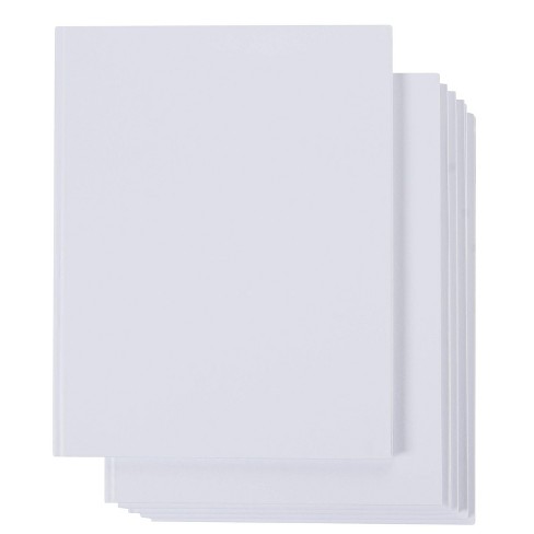 Blank Books (Pack of 12) - 6 W x 8 H Hardcover with Unlined White Pages -  32 Pages (16 Sheets) per Book for Kids, Students, Adults and All Ages, Use