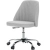 DOMETOUR 1Pc Modern Fabric Armless Adjustable Swivel Office Desk Chairs with Wheels - 2 of 4
