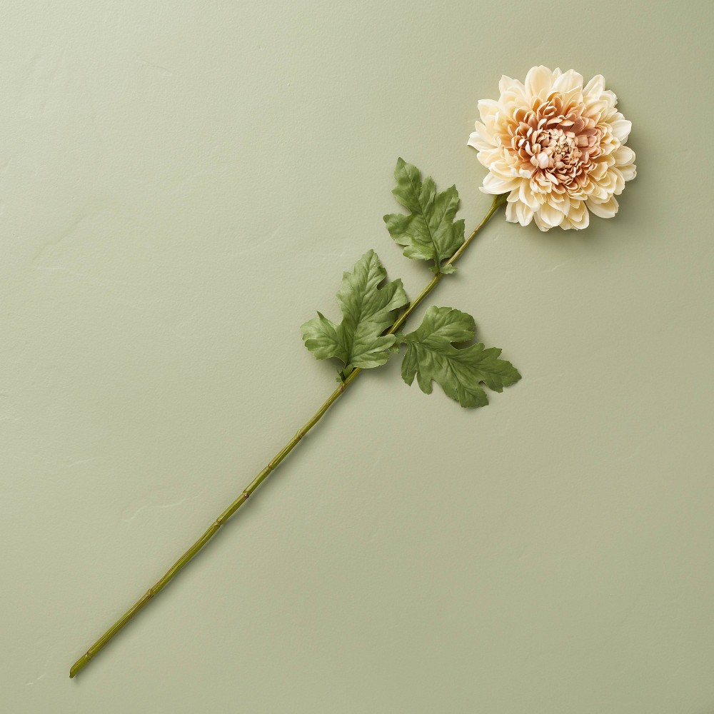 Photos - Other interior and decor 25" Faux Tan Chrysanthemum Flower Stem - Hearth & Hand™ with Magnolia