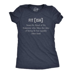 Womens Fit-Ish Definition Tshirt Funny Lazy Fitness Tee - Crazy Dog Women's T Shirt - 1 of 4