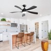 SKRAN 52 Inch Ceiling Fans with Lights Remote, Black Ceiling Fan, 3 Downrod, 5 Wood Blades,ETL Listed, Timer, 6 Speed Quiet DC Motor  Fans for Bedroom - 2 of 4
