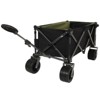 VisioGear Collapsible Folding Wagon, Extra Long Collapsible Wagon with Tailgate for Garden Sports Camping, Black&Green, 49.02"*22.05"*35.04" - 2 of 4