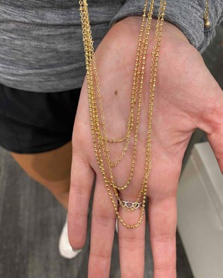 Ball Chain Multi-Strand Necklace - A New Day™ Gold