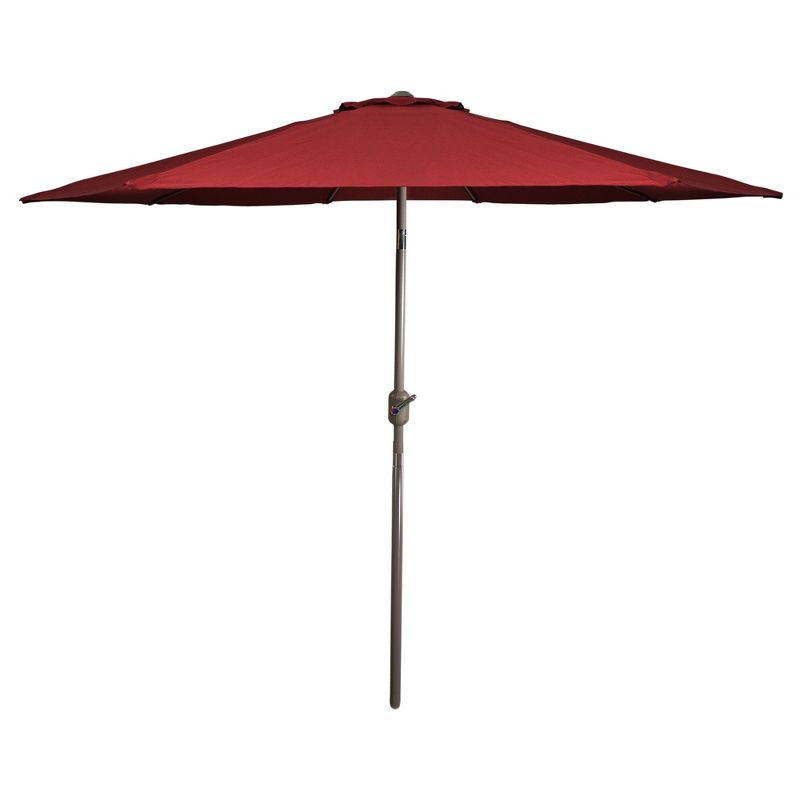 Northlight 9' Octagon Outdoor Patio Market Umbrella with Hand Crank and Tilt - Burgundy, 1 of 9