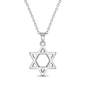 Girls' Star of David Sterling Silver Necklace - In Season Jewelry - 1 of 4