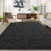 Washable Modern Textured Solid Rug Non Slip Low Pile Rug Soft Contemporary Throw Floor Cover Foldable Indoor Carpet for Living Room Bedroom - 2 of 4
