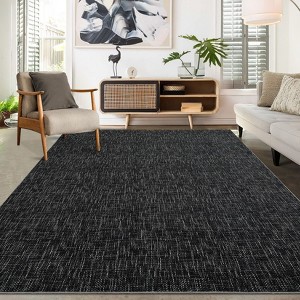 10x13 Large Machine Washable Area Rugs for Living Room Low Pile Thin Rugs for Bedroom Non Shedding Soft Rug Abstract Textured Indoor Floor Carpet - 1 of 4