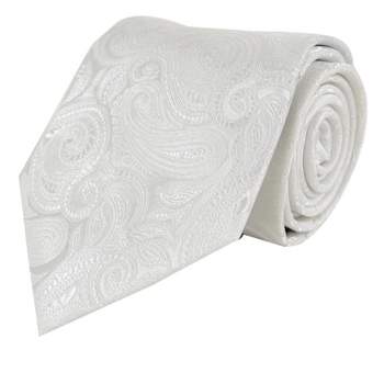 Thedappertie Men's White Solid Color 2.75 Inch Wide And 57 Inch Long ...