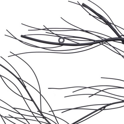 LuxenHome Black and Gold Metal Branch Wall Sculpture
