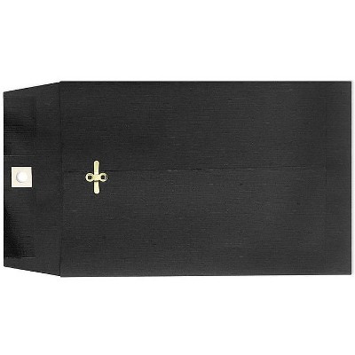 LUX 6" x 9" Open End Clasp Envelopes Midnight Black 100/Pack 87915-100