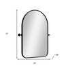 HomeRoots 32" Black Arch Metal Swivel Framed Accent Mirror - 3 of 4