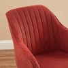 Art Leon Comfortable Fabric Swivel Accent Chair with Solid Oak Wood Legs - 4 of 4
