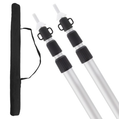 Unique Bargains Aluminum Alloy Adjustable Replacement Camping Tarp Poles for Shelter