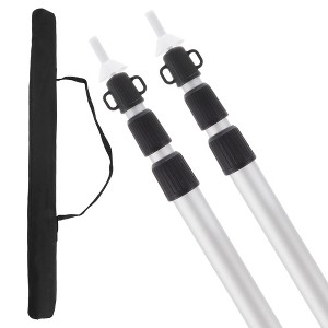 Unique Bargains Aluminum Alloy Adjustable Replacement Camping Tarp Poles for Shelter - 1 of 4