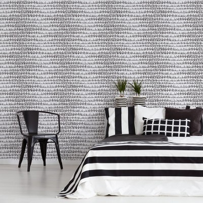 Transform Abstract Black and White Peel and Stick Wallpaper