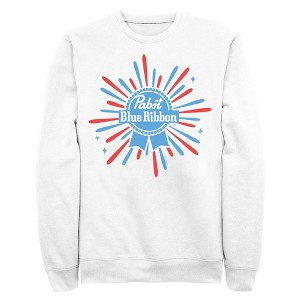 Pabst Blue Ribbon Mens July 4th Brewing Fireworks Sweatshirt : Target