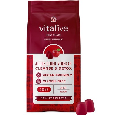 Vitafive Cleanse & Detox Gummies - Apple Cider Vinegar - 60ct