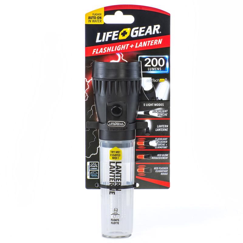 Life+Gear AR Tech 200 lm Black/White LED Flashlight Lantern AA Battery, 1 of 2