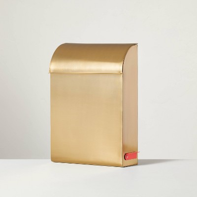 Modern Trim Metal Wall-Mounted Mailbox Brass Finish - Hearth & Hand™ with  Magnolia