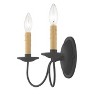 Livex Lighting Heritage 2 - Light Wall Light in  Black - 3 of 4