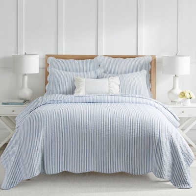 Martha Stripe Blue Quilt Set - Levtex Home