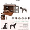 CAVINAS 43" Dog House for Small and Medium Dogs,Wooden Dog Crate with 360° Rotating Feeder,Dog Kennel with Removable Tray for Indoor - 3 of 4