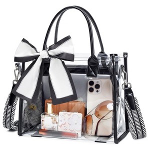 Generic Clear Tote Bag Stadium Events Transparent Clear Purse Thick PVC Plastic Shoulder Bag - 1 of 4