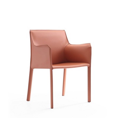 Paris Saddle Leather Armchair - Manhattan Comfort